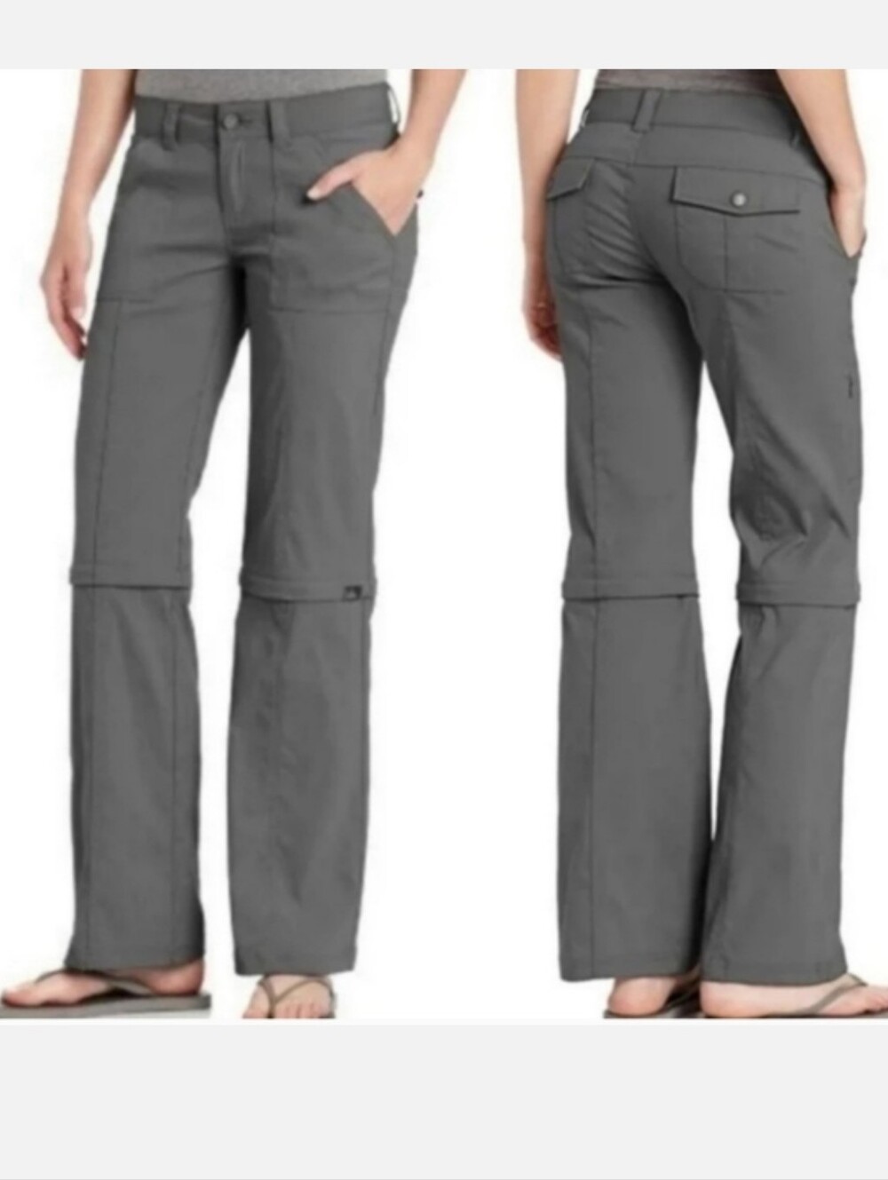 NWOT PrAna Monarch Convertible Hiking Pants Zip Off Sz 10 Short Inseam